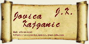 Jovica Kajganić vizit kartica